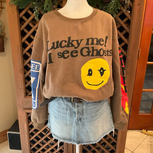 Lucky Me I See Ghosts Camp Flog Gnaw Kid Cudi Sweatshirt Kanye West Unisex XXL